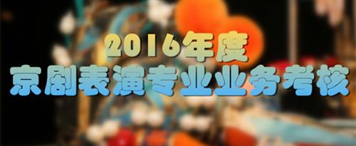 日女人骚洞网站国家京剧院2016年度京剧表演专业业务考...